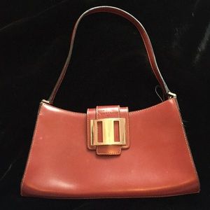 Maroon Ferragamo Structured Handbag